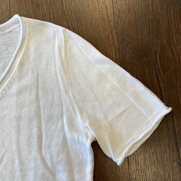 🆕 J.Crew linen blend White sweater SZ XS - Picture 4 of 6